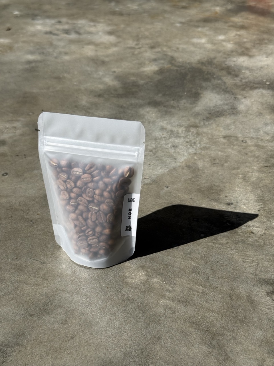 A single 60-gram bag of coffee